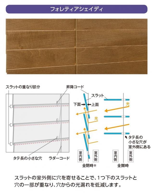 タチカワ 木製ブラインド フォレティアシェイディ タッチ 50・ラ